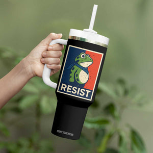 Portland 2025 Protest Tumbler With Handle Frog Resist Against Pepper Spray TS02 Print Your Wear