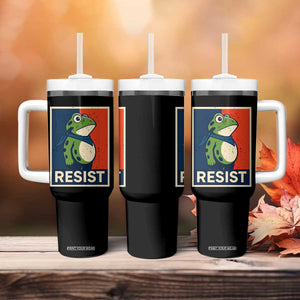 Portland 2025 Protest Tumbler With Handle Frog Resist Against Pepper Spray TS02 Print Your Wear