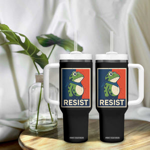 Portland 2025 Protest Tumbler With Handle Frog Resist Against Pepper Spray TS02 Print Your Wear