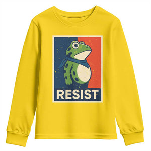 Portland 2025 Protest Youth Sweatshirt Frog Resist Against Pepper Spray TS02 Daisy Print Your Wear