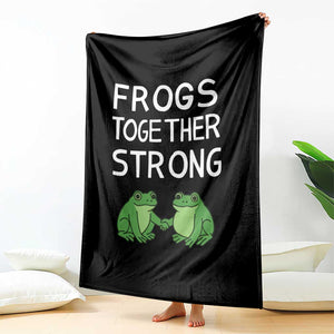 Frogs Together Strong Throw Blanket Free Portland Oregon Unity Meme TS02 Print Your Wear