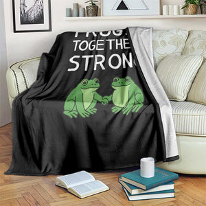 Frogs Together Strong Throw Blanket Free Portland Oregon Unity Meme TS02 Print Your Wear