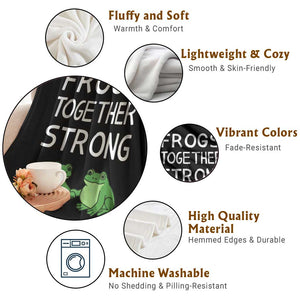 Frogs Together Strong Throw Blanket Free Portland Oregon Unity Meme TS02 Print Your Wear