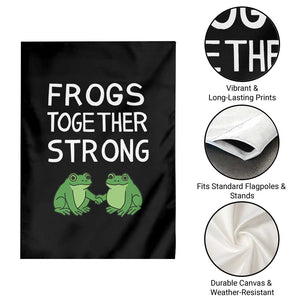 Frogs Together Strong Garden Flag Free Portland Oregon Unity Meme TS02 Print Your Wear