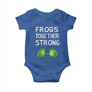 Frogs Together Strong Baby Onesie Free Portland Oregon Unity Meme TS02 Royal Blue Print Your Wear