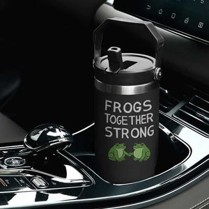 Frogs Together Strong Flip Straw Tumbler Free Portland Oregon Unity Meme TS02 Print Your Wear