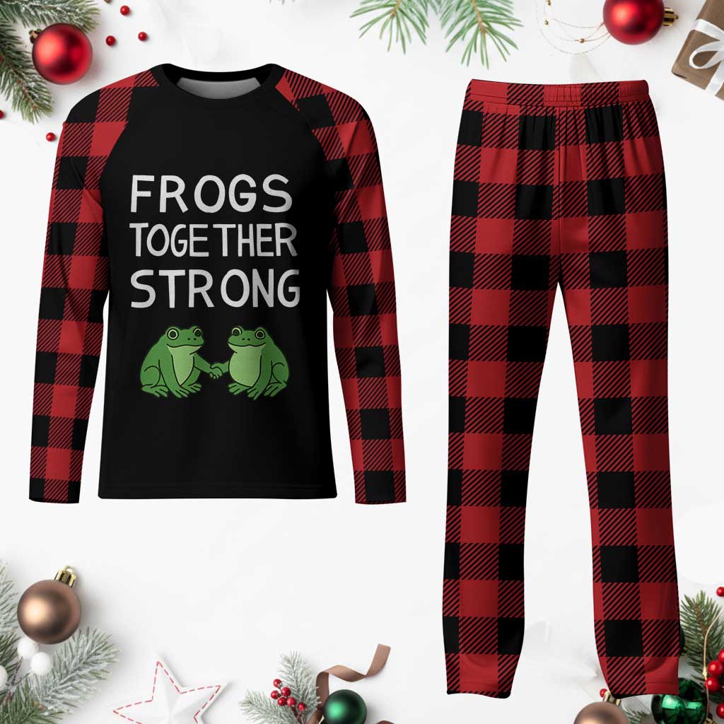 Frogs Together Strong Plaid Pajama Set Free Portland Oregon Unity Meme TS02 Buffalo Plaid Print Your Wear