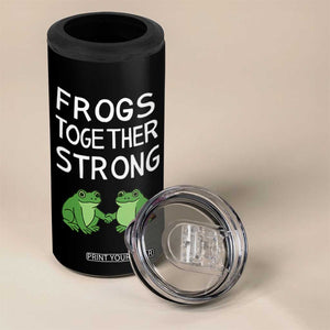Frogs Together Strong 4 in 1 Can Cooler Tumbler Free Portland Oregon Unity Meme TS02 Print Your Wear