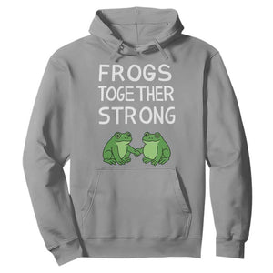 Frogs Together Strong Hoodie Free Portland Oregon Unity Meme TS02 Sport Gray Print Your Wear