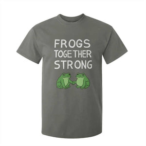 Frogs Together Strong T Shirt For Kid Free Portland Oregon Unity Meme TS02 Military Green Print Your Wear