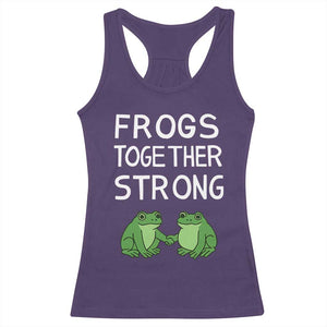Frogs Together Strong Racerback Tank Top Free Portland Oregon Unity Meme - Print Your Wear
