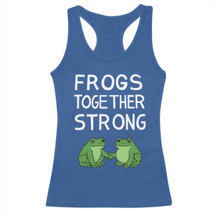 Frogs Together Strong Racerback Tank Top Free Portland Oregon Unity Meme - Print Your Wear