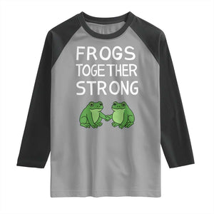 Frogs Together Strong Raglan Shirt Free Portland Oregon Unity Meme TS02 Sport Gray Black Print Your Wear