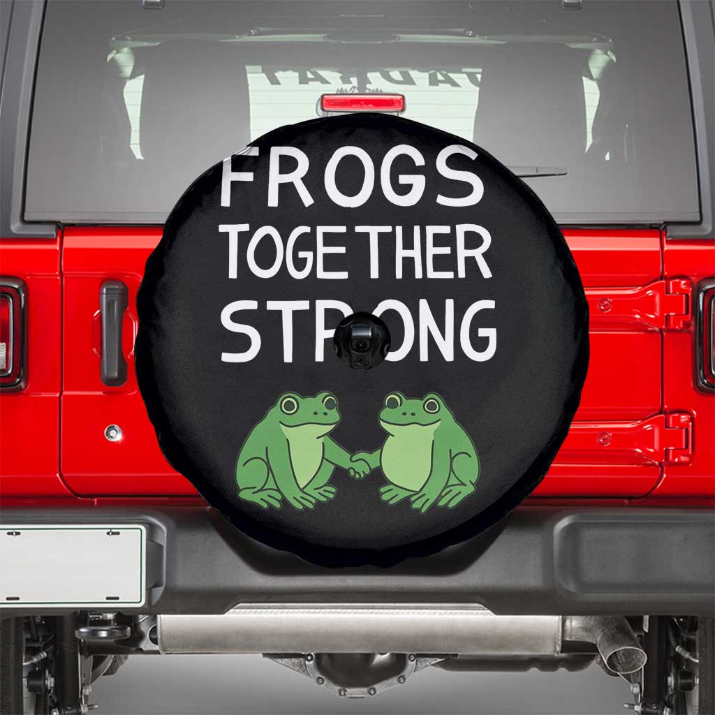 Frogs Together Strong Spare Tire Cover Free Portland Oregon Unity Meme TS02 Black Print Your Wear
