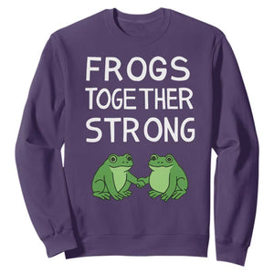 Frogs Together Strong Sweatshirt Free Portland Oregon Unity Meme TS02 Purple Print Your Wear