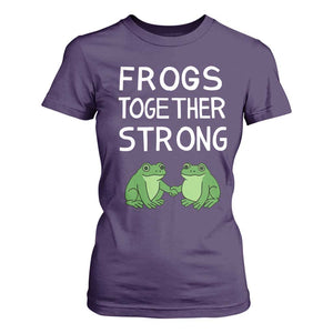 Frogs Together Strong T Shirt For Women Free Portland Oregon Unity Meme TS02 Purple Print Your Wear