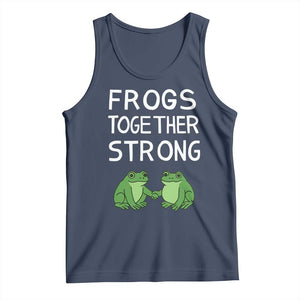 Frogs Together Strong Tank Top Free Portland Oregon Unity Meme TS02 Navy Print Your Wear
