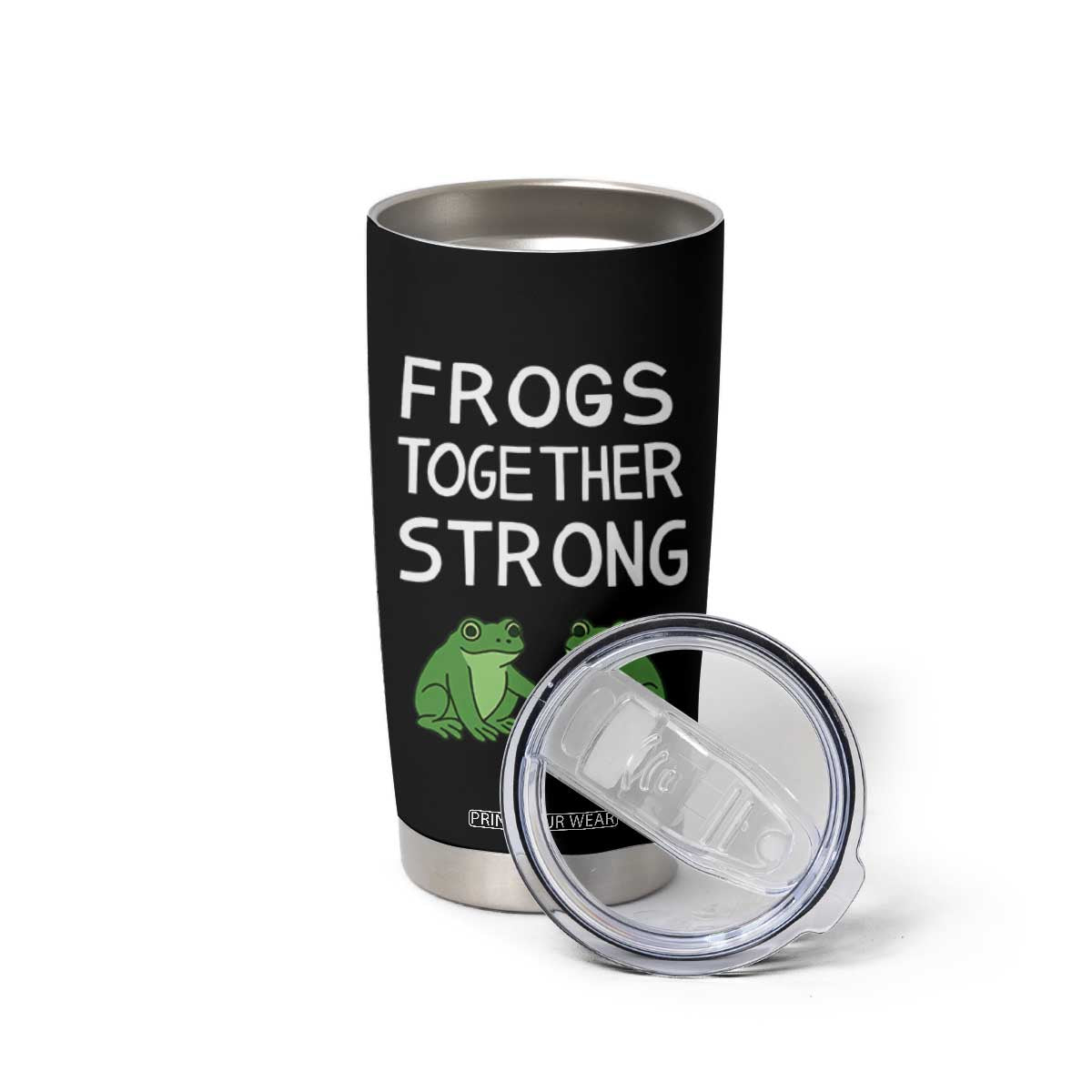Frogs Together Strong Tumbler Cup Free Portland Oregon Unity Meme TS02 Print Your Wear