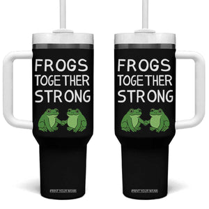 Frogs Together Strong Tumbler With Handle Free Portland Oregon Unity Meme TS02 One Size: 40 oz Black Print Your Wear