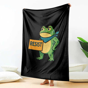 Retro Frog Resist Throw Blanket Free Portland Oregon Funny Cartoon Graphic TS02 Print Your Wear
