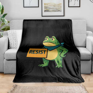 Retro Frog Resist Throw Blanket Free Portland Oregon Funny Cartoon Graphic TS02 Print Your Wear