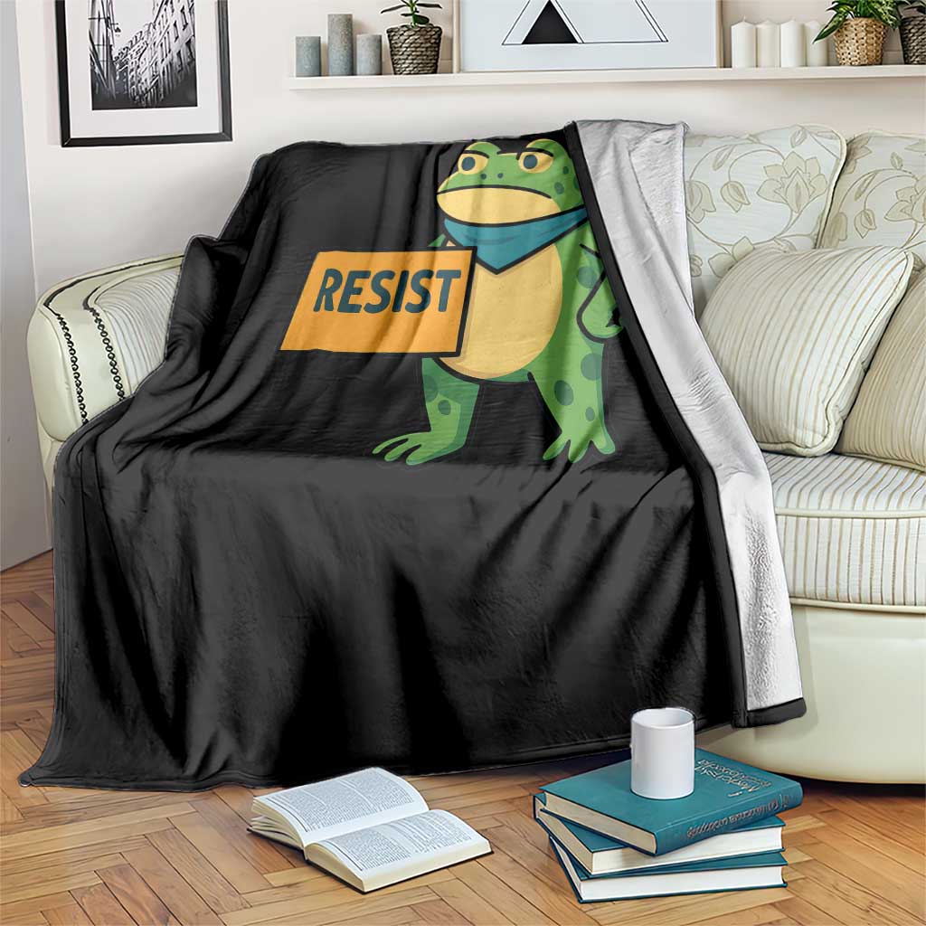 Retro Frog Resist Throw Blanket Free Portland Oregon Funny Cartoon Graphic TS02 Print Your Wear