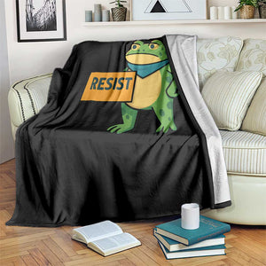 Retro Frog Resist Throw Blanket Free Portland Oregon Funny Cartoon Graphic TS02 Print Your Wear