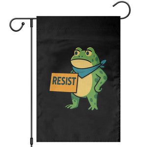 Retro Frog Resist Garden Flag Free Portland Oregon Funny Cartoon Graphic TS02 Black Print Your Wear