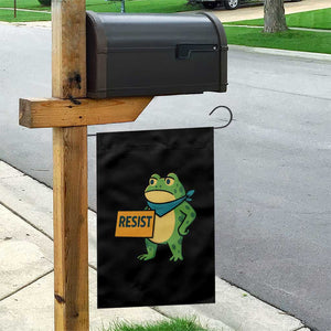 Retro Frog Resist Garden Flag Free Portland Oregon Funny Cartoon Graphic TS02 Print Your Wear