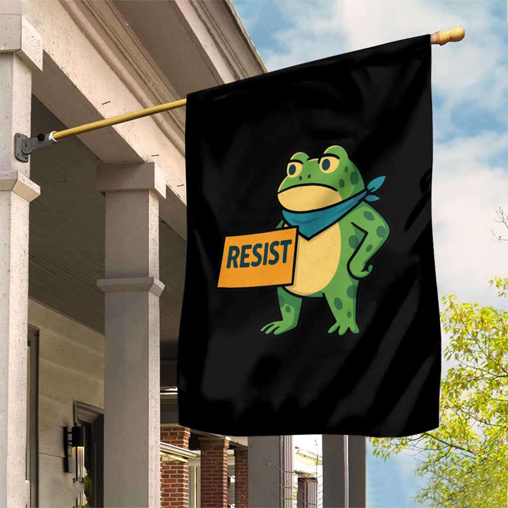 Retro Frog Resist Garden Flag Free Portland Oregon Funny Cartoon Graphic TS02 Print Your Wear