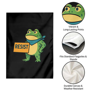 Retro Frog Resist Garden Flag Free Portland Oregon Funny Cartoon Graphic TS02 Print Your Wear