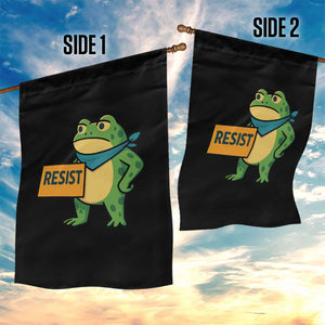 Retro Frog Resist Garden Flag Free Portland Oregon Funny Cartoon Graphic TS02 Print Your Wear