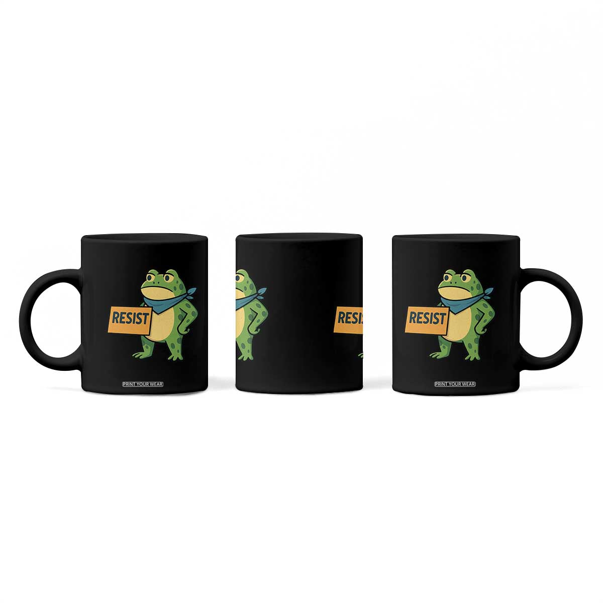 Retro Frog Resist Coffee Mug Free Portland Oregon Funny Cartoon Graphic TS02 Print Your Wear