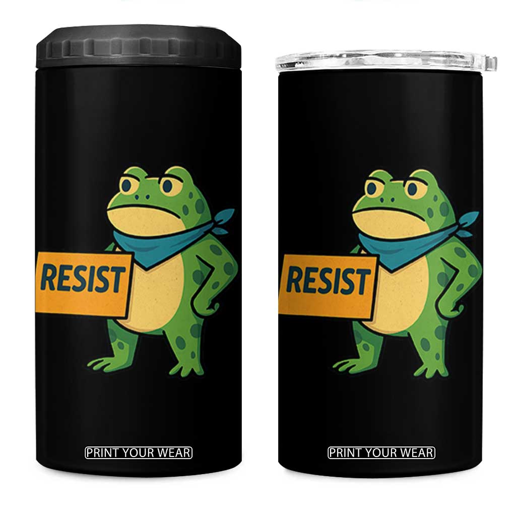 Retro Frog Resist 4 in 1 Can Cooler Tumbler Free Portland Oregon Funny Cartoon Graphic TS02 One Size: 16 oz Black Print Your Wear
