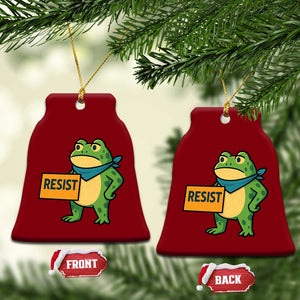 Retro Frog Resist Ceramic Ornament Free Portland Oregon Funny Cartoon Graphic TS02 Print Your Wear