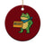 Retro Frog Resist Ceramic Ornament Free Portland Oregon Funny Cartoon Graphic TS02 1pc Red Print Your Wear