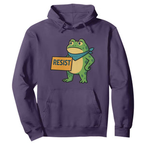 Retro Frog Resist Hoodie Free Portland Oregon Funny Cartoon Graphic TS02 Purple Print Your Wear
