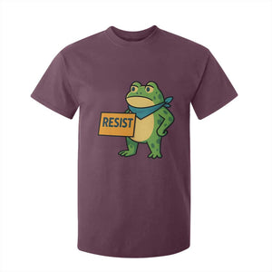 Retro Frog Resist T Shirt For Kid Free Portland Oregon Funny Cartoon Graphic TS02 Maroon Print Your Wear