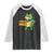 Retro Frog Resist Raglan Shirt Free Portland Oregon Funny Cartoon Graphic TS02 Black White Print Your Wear