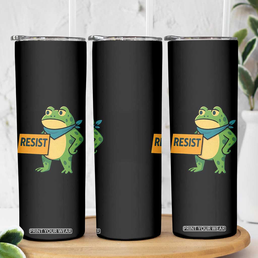 Retro Frog Resist Skinny Tumbler Free Portland Oregon Funny Cartoon Graphic TS02 Print Your Wear