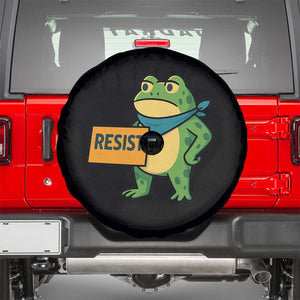Retro Frog Resist Spare Tire Cover Free Portland Oregon Funny Cartoon Graphic TS02 Black Print Your Wear
