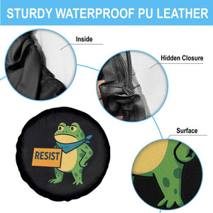 Retro Frog Resist Spare Tire Cover Free Portland Oregon Funny Cartoon Graphic TS02 Print Your Wear