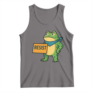 Retro Frog Resist Tank Top Free Portland Oregon Funny Cartoon Graphic TS02 Deep Heather Print Your Wear