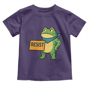 Retro Frog Resist Toddler T Shirt Free Portland Oregon Funny Cartoon Graphic TS02 Purple Print Your Wear