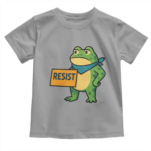 Retro Frog Resist Toddler T Shirt Free Portland Oregon Funny Cartoon Graphic TS02 Sport Gray Print Your Wear