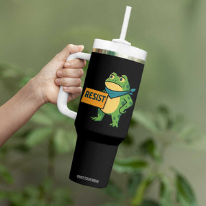 Retro Frog Resist Tumbler With Handle Free Portland Oregon Funny Cartoon Graphic TS02 Print Your Wear
