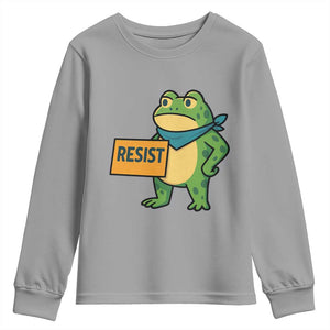 Retro Frog Resist Youth Sweatshirt Free Portland Oregon Funny Cartoon Graphic TS02 Sport Gray Print Your Wear