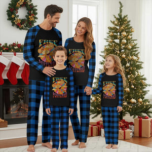 Retro Free Portland Patriotic Plaid Pajama Set Oregon Freedom Trippy 70s Mushroom Graphic TS02 Blue Plaid Print Your Wear