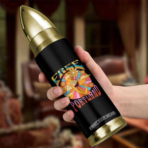 Retro Free Portland Patriotic Bullet Tumbler Oregon Freedom Trippy 70s Mushroom Graphic TS02 Print Your Wear
