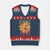 Retro Free Portland Patriotic V-Neck Knit Sweater Vest Oregon Freedom Trippy 70s Mushroom Graphic - Print Your Wear